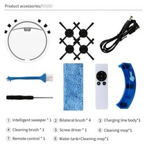 물걸레 가성비 무선 미니 로보 원룸 로봇청소기 App 원격 제어 진공 150ml 물 탱크 가정용 바닥 청소 걸레질 스위퍼 2800Pa aspirador, 하얀, 협력사, 01 WHITE