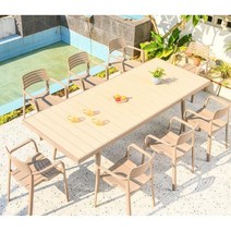 4인용 야외 테라스 세트 카페 테이블 커피숍 인테리어 의자 감성 6인용, Y