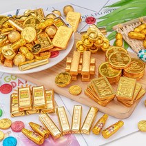 미니 골드바 초콜릿 생일 초코 케이크 장식 금화 1kg, 골든 볼 초콜릿 500g