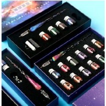 글라스펜 호관유리펜촉수필묵수성공세트학생수정크로스컨트롤러벚꽃12자리의무지개펜꽂이유리펜환상성공필점변색촉수필떨음동일필, 05 무지개 3피스 무지개