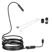 USB 내시경 카메라 5.5mm Type-C 0.3MP 뱀 검사 IP67 방수 6 조정 가능한 LED 조명, 03 빨간