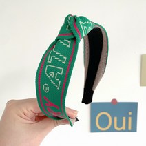 어반선데이 미란이 초록핑크 간지 레터링 동안 터번 반다나 머리띠