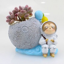 ROOGO 루고 다육이 미니화분 나무늘보의 모험 풍선을 타고 (다육식물 불포함)
