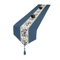 러너 주방데코 키친플래그 테이블러너 레이스 테이블 매트 티 장식 웨딩 테이블러너, 32x140cm, 네이비(방수)