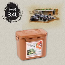 이젠 황토 진공항아리 사각 밀폐 김치통