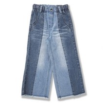 레노마 키즈 여아 블럭워싱 올풀림 와이드 데님 R1831Q215