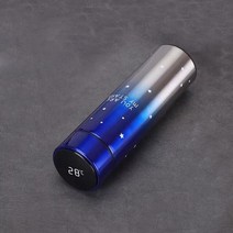 플라스크 휴대용 술병 500ml 지능형 디지털 물병 터치 디스플레이 온도 스테인레스 스틸 보온병 머그 우유 티 커피 머그 진공, 별 블루
