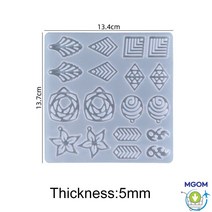 레진아트몰드 실리콘 금형 달 귀걸이 몰드 하트 주얼리 공예, Style 26