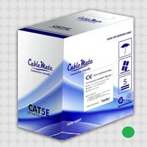 케이블메이트 CAT5e UTP 305M 그레이 단선 랜선 랜케이블 시공용 납품용, cat5e utp 305m 그린