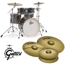 Gretsch Energy 140 드럼+심벌 패키지 (Paiste 101 Brass), Black