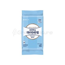 크리넥스 마이비데 휴대용 화장실용 물티슈 비데티슈, 10매, 3개
