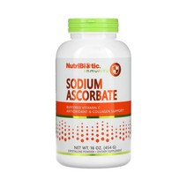 NutriBiotic 아스코르브산 나트륨 결정질 분말 454g, 1개