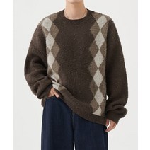TOFFEE [21FW] 모헤어 크루넥 아가일 니트 (BEIGE) MOHAIR CREWNECK ARGYLE KNIT (BEIGE)