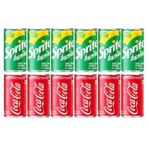 코카콜라 스프라이트 190ml 2종세트 12캔 탄산 미니캔