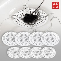 1+1 ARUA 아루아 욕조 머리카락 거름망(4P) 하수구 세면대 싱크대 배수구 화장실 욕실 걸름망