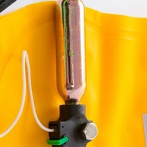 성인 팽창식 자동 낚시 구명 조끼 수동 라이프자켓, 단일사이즈, 교체용 가스실린더 2개