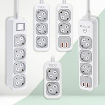 태주산업 부엉이클릭탭 국내생산 일반형/USB형 2구 3구 4구 / 1.5미터 3미터 5미터, USB형 2구 그레이