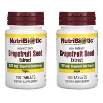 NutriBiotic 그레이프 시드 포도씨 추출물 Grapefruit Seed Extract 125mg 100정 2통, 1개, 기본