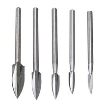우드카빙키트 최신 5PCS 나무 조각 드릴 철강 비트 세트 목공 대 한 단단한 카바 이드 연 삭 버, 한개옵션0