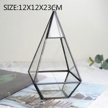 유리 모양 꽃병 다육이 식물 영원한 꽃 홈 인테리어 테라리움 용기, [01] B, 01 B