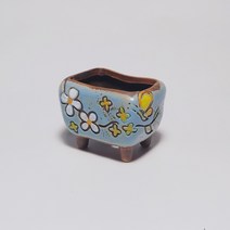 고구려화분 수제화분 꽃 그림 사각 다육 화분