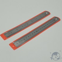 고리있는 튼튼한 철자 20CM 휴대용 쇠자 인치 스틸자