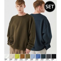 [빠른출고]/트릴리온 [패키지] 에센셜 절개 오버핏 맨투맨 [SET] ESSENTIAL PIECE OVERFIT MTM