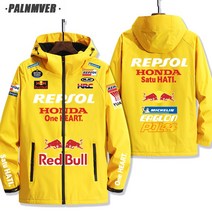 혼다자켓오토바이 MotoGP 레이싱 라이딩 재킷 바이크 바람막이 라이딩자켓 방수 바이크자켓, 재킷 - 옐로우 - (1)