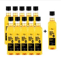리지 현미유 10병 +1병 세트 100% PURE 프리미엄 500ml, 11개