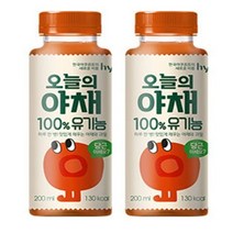 hy 오늘의야채 사과당근 유기농주스 200ml x 12개, 단품