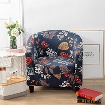 유럽식 탄력 전체 가방 반원 작은 싱글 소파 세트 PC방 카페 술 객실 프린트 의자, 꽃의 정취가 짙다 일반 치수