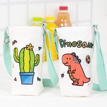 텀블러 에코 크로스 백 어린이 물통 물병 미니 가방 주머니 만들기 무료스티커 증정, (동물)