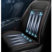 Vkkn 2in1차량용 마사지 쿨링시트 12V 10팬 송풍시트 통풍시트 쿨시트 커버 바람방석, 블랙