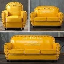 빈티지 엔틱쇼파 3인 거실 4인용 엔틱소파 복고풍 유럽식 인더스트리얼 스타일 소파 싱글 더블 인 레스토랑 바 클리어 커피숍 원목 아메리칸 스타일의 의류 매장, C.세 명의 사람들, U.노란색 네일 프린팅