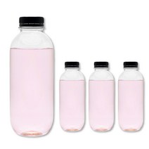 [유페트] 500ml 우유 페트병 38파이 196개입 뚜껑선택, 검정캡