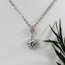 3부 다이아 목걸이 천연 GIA F Si2 까멜리아 프로포즈 결혼 기념일 예물 웨딩 선물