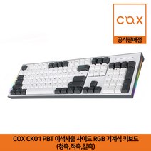 COX CK01 PBT 이색사출 사이드 RGB 기계식 키보드 (청축 적축 갈축) 공식판매점, 청축