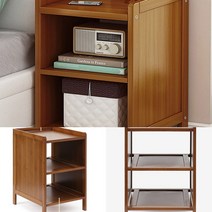 2단 선반 협탁(브라운) 예쁜협탁 낮은협탁