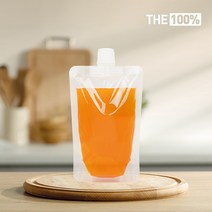 더백퍼센트 음료 스파우트 파우치 투명 15mm x 10cm x 15cm 200ml 50p