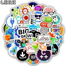 자전거부속 프로그래밍 언어 스티커 인터넷 Html 소프트웨어 방수 50 개 괴짜 해커 개, 단일옵션
