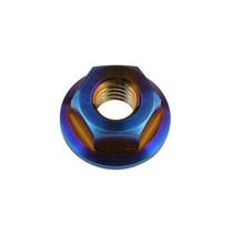Weiqijie-티타늄 너트 M5 M6 M8 M10 M12 M14 자전거 오토바이 자동차 플랜지 액세서리, 04 Burning Blue_09 M14 1.25mm
