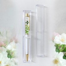 행운의 네잎클로버 볼펜 펜 선물용 답례품 선물 퇴사 이직 수험생, 기본펜 로즈골드, 단품