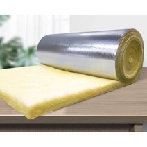 화재방지 유리솜 그라스울 방음 방열재 롤 건설 주택, 양면 알루미늄 5CM 두께 20m x 1.2m