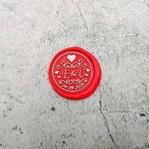 실링왁스 비즈 청첩장 인장 미니씰 도장 DIY 맞춤 더블 이름 2 이니셜 편지 스탬프씰링 왁스웨딩 왁스 인감 스탬프 초대장 봉투, Style 7 with handle