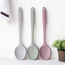 국산 실리콘 유아 이유식 요리스푼 (중) 숙주나물볶음 우엉채볶음 두부김치, 1개, 그린
