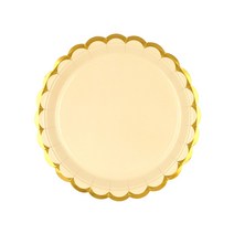 골드라인 파티접시 18cm 10입 [베이지], 단품, 단품