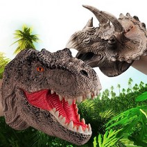 고무손인형 공룡장난감 목욕놀이 물놀이 티라노사우르스 트리케라톱스 상어 악어 핸드퍼펫, 05 티라노사우르스(그린)