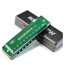 트레몰로 하모니카 C 블루스 입 키 초보자를 위한 유기농 등급 수지 본체 어린이 교육 완구 10 홀, 05 Green, 05 Green