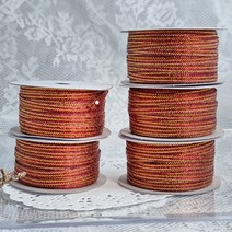 슈퍼금사 3미리(10야드) 5컬러 세트, 3.빨강5롤