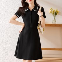 일자 스커트 봄여름 루즈핏 카라 원피스